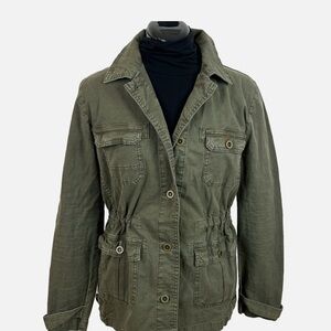 Anthropologie crochet cargo jacket